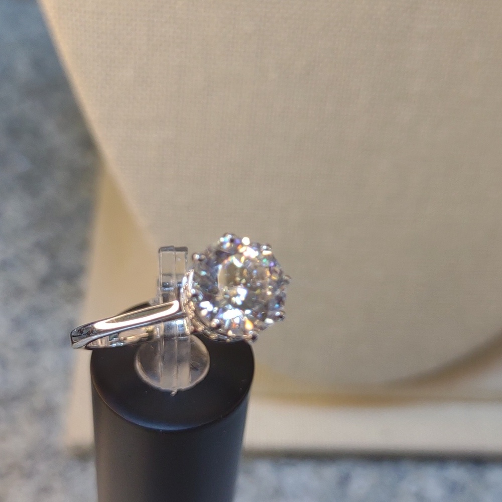 Mossenite wedding Ring 2 ctw